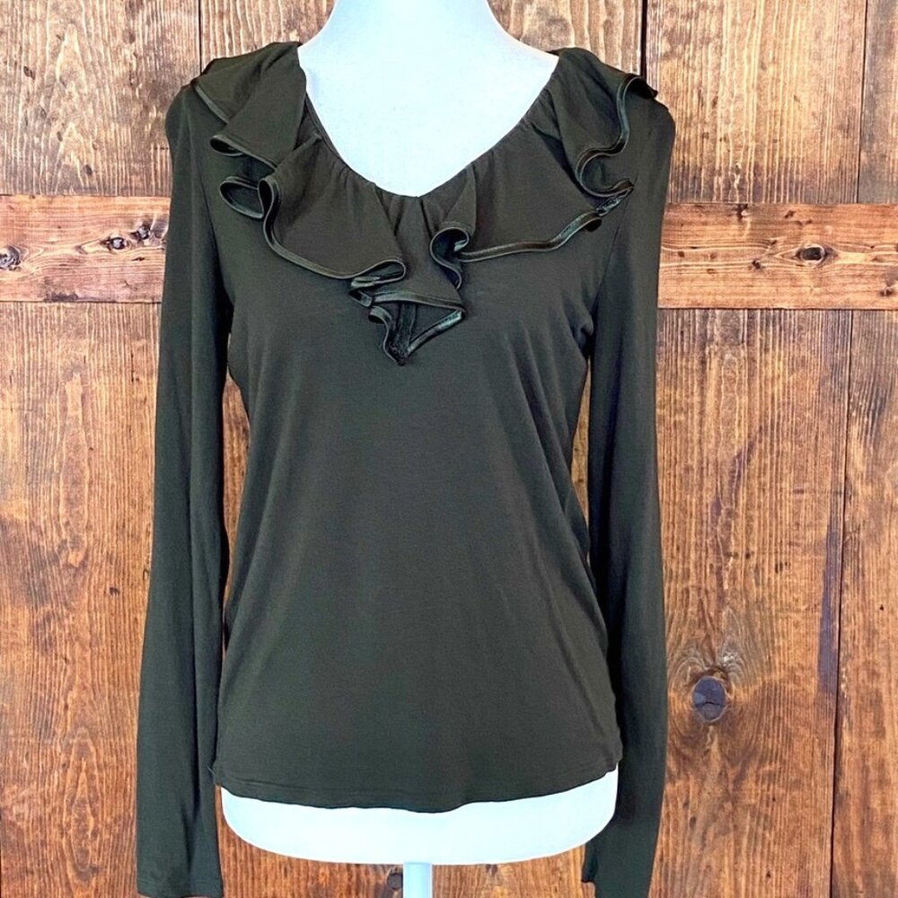 Ralph Lauren Forest Green Knit Top Sz M
